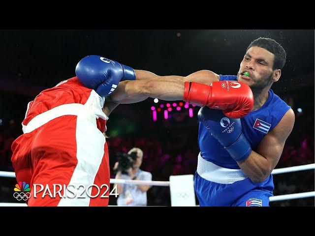 Erislandy Alvarez Borges beats Sofiane Oumiha in men's 63.5kg gold medal bout | Paris Olympics