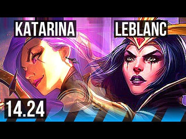 KATARINA vs LEBLANC (MID) | Rank 2 Kata, Quadra, 7/2/5 | JP Challenger | 14.24