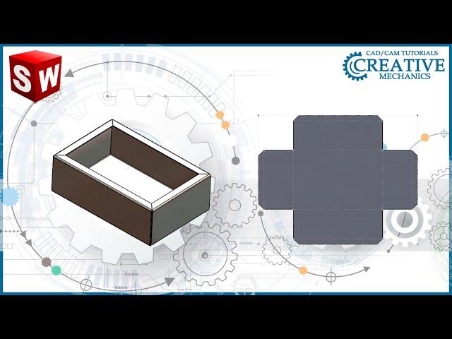 Solidworks Tutorial. Working with sheet metal. Box.