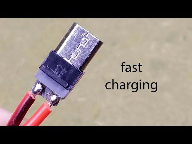 Rebuild Micro USB cable fast charging at home