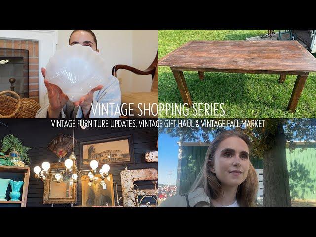 vintage shopping series | furniture updates, vintage gift haul & vintage fall market