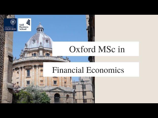 Oxford MSc in Financial Economics