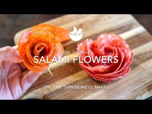 Salami Flowers: How to Make Meat Roses for a Charcuterie Board