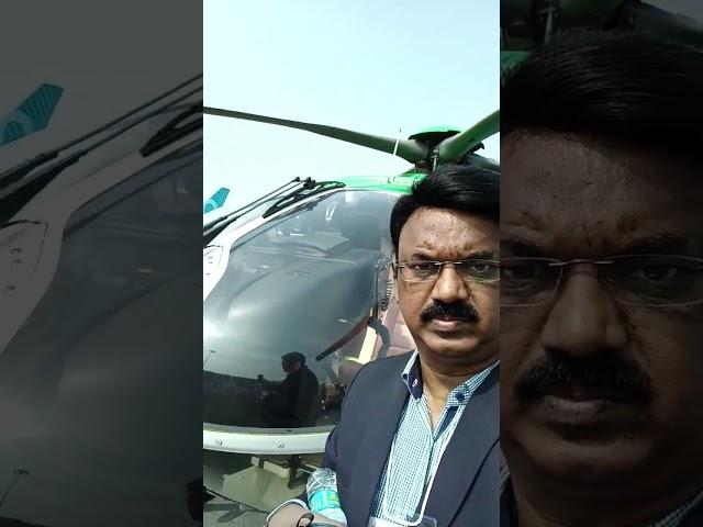 Bhaskar CEO beside Helicopter