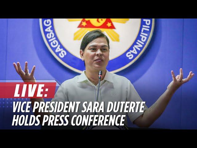 LIVE: VP Sara Duterte holds press conference | November 22