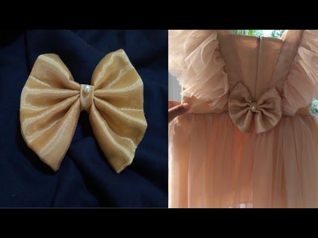 How to making fabric bow /bow making easy method/yumnas world