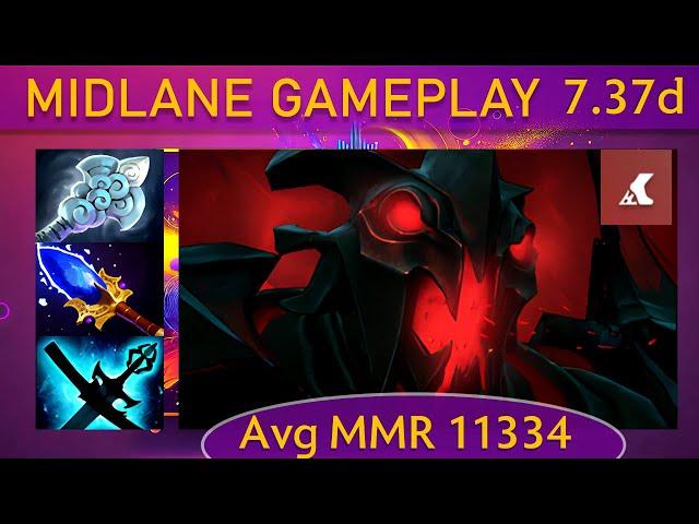  7.37d Shadow Fiend |K+A-D - 23 KP - 73%| Mid Gameplay - Dota 2 Top MMR