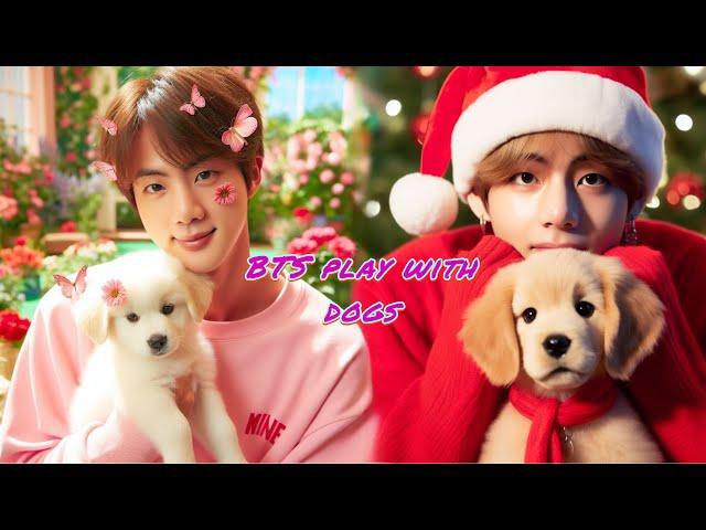 BTS PLAY WITH dogs 