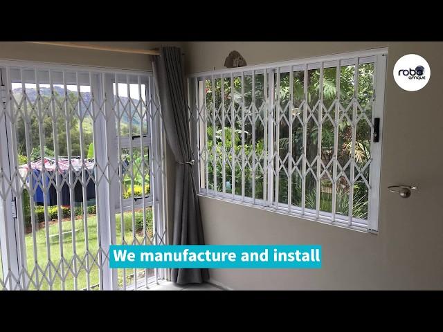 Window Burglar Bars and Retractable Security Gates by Robo Door Zambia