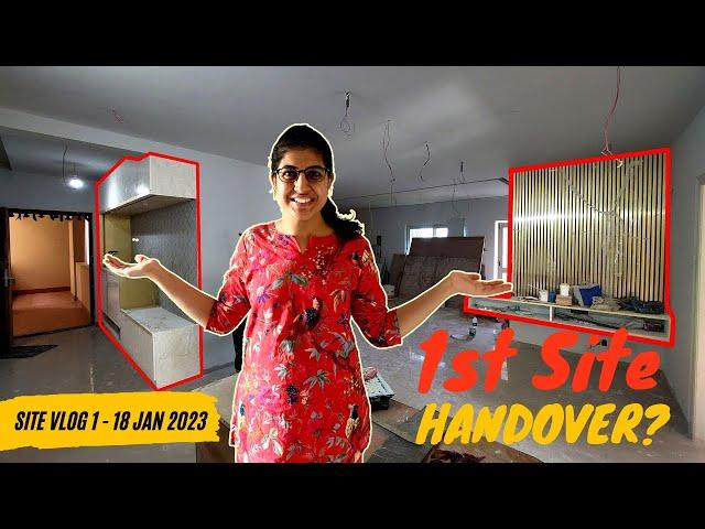 Architect Pooja Kothari | Site Vlog 1 | FIRST SITE HANDOVER 2023? SITE VISIT | 3BHK Interior Design