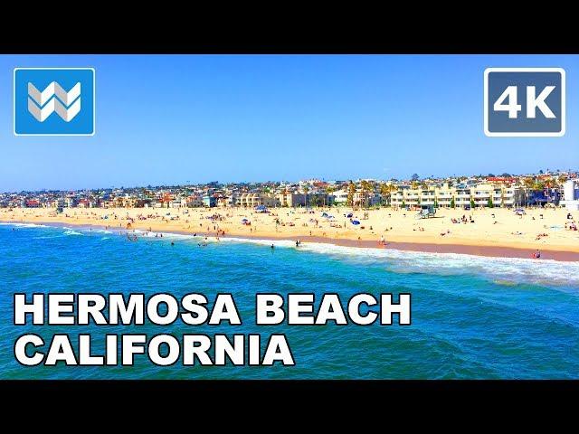 Walking around Hermosa Beach Pier in South Bay Los Angeles, California Travel Guide  【4K】