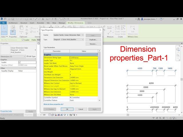 Dimension properties in Revit_Part-1