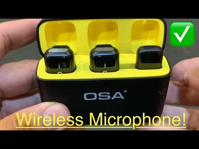 OSA 2Pcs Wireless Microphone Lapel Lavalier from Amazon - Unboxing, Review and Mic Test