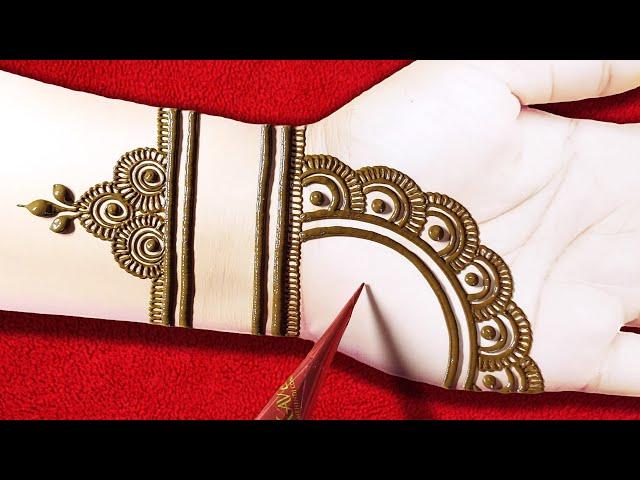 रक्षाबंधन स्पेशल आसान मेहंदी डिजाइन - Stylish Mehndi design Front Hand| Simple Arabic Mehndi Design