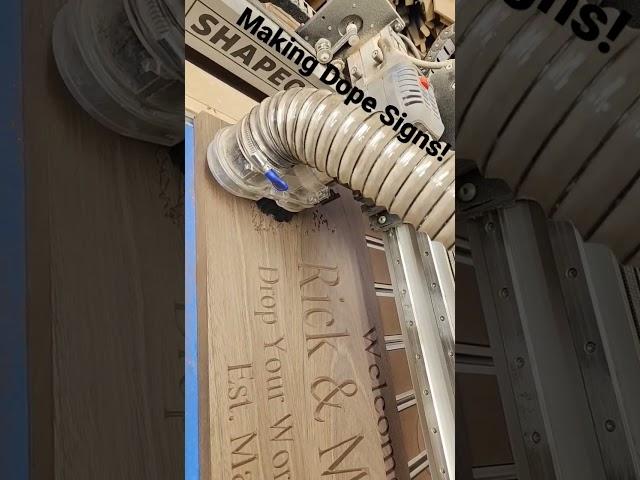 Making Awesome Custom Signs! #woodworking #custom #wood #welcome #cnc #sosatisfying #chillvibes #wow