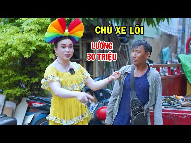 Bất ngờ chú xe lôi kiếm được 30 triệu 1 tháng - Ty Thy Vlog Gỏi đu đủ