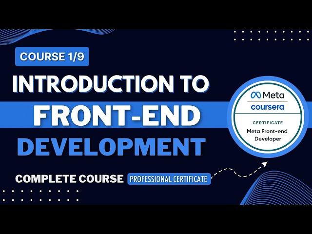 Introduction to Front End Development Full Course |  Web Development FULL COURSE | Course No 1