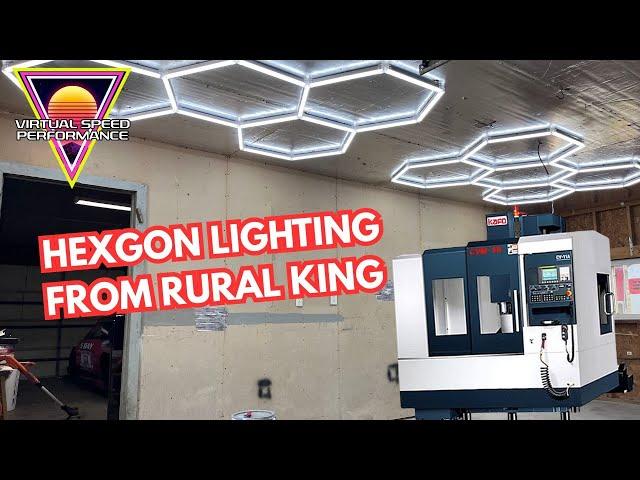 Installing Hexagon Garage Lights in My CNC Shop Build!