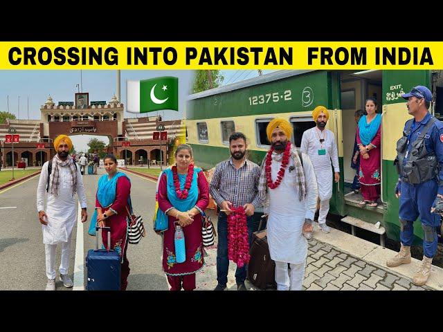 CROSSING INTO PAKISTAN FROM INDIA | Indian Punjabi Jatha Visiting Pakistan Lahore, Nankana Sahib