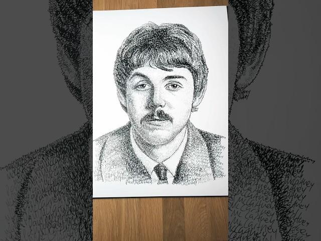 Paul McCartney #WordArt #thebeatles #art #xyz #micrography #fanart