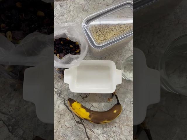 Запеченная овсянка с бананом