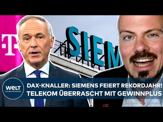 WIRTSCHAFT: Trotz schwacher Konjunktur! Rekordzahlen bei Siemens und Telekom – DAX steigt um 1,3 %