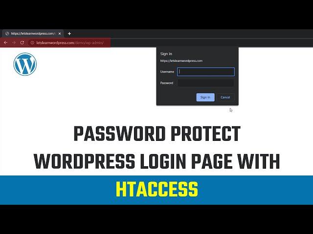 WordPress security: Password protect WordPress login page with .htaccess #WordPress 82