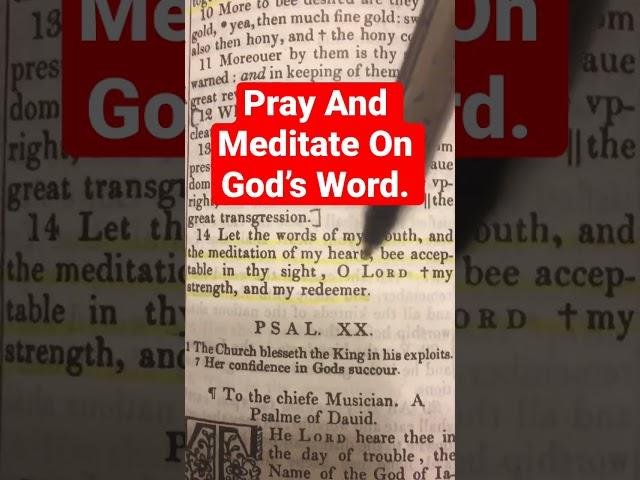 #Pray And Meditate On God’s #Word. Psalms 19:14 #israel