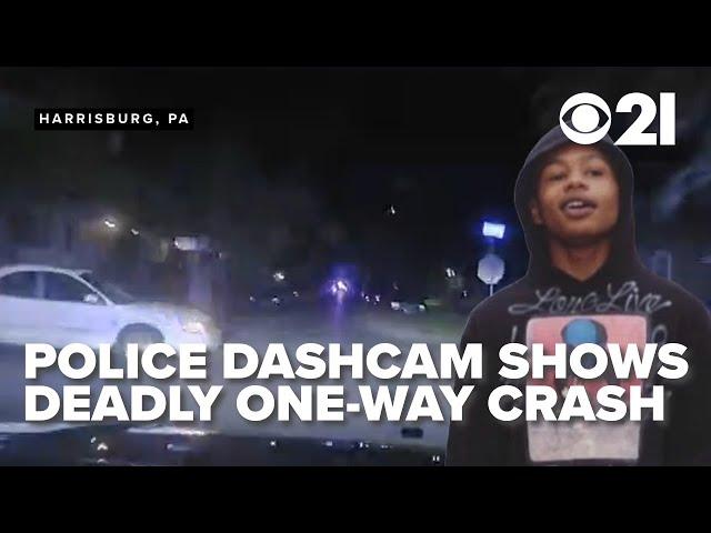 Exclusive police dashcam shows deadly one-way crash between officer and teen in Harrisburg