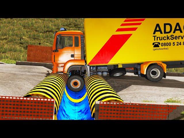 Cars vs Upside Down Speed Bumps #28 | BeamNG.DRIVE