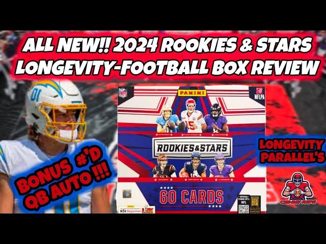 ALL NEW- 2024 ROOKIES AND STARS LONGEVITY REVIEW! BANGER BONUS QB AUTO! MUST SEE #sportscards #nfl