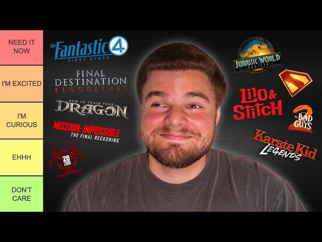 Summer 2025 Movies Ranked by Excitement! (TIER LIST)