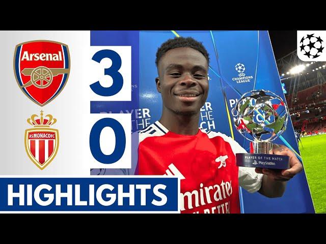 Arsenal vs Monaco (3-0) HIGHLIGHTS || UEFA Champions League!