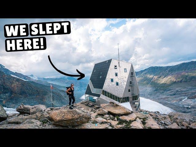 INCREDIBLE FUTURISTIC MOUNTAIN HUT (way out of our comfort zones)