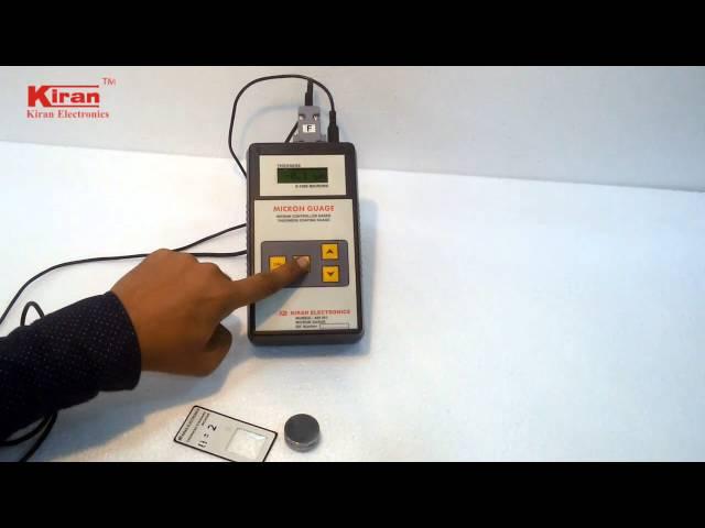 coating thickness gauge, powder coating thickness tester, model Micron Gauge, kiran electronics