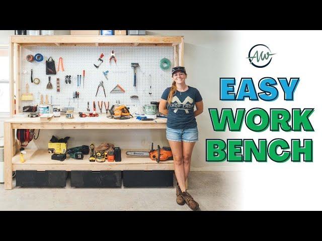 How To Build A Workbench For Your Garage | Easy 2x4 DIY!