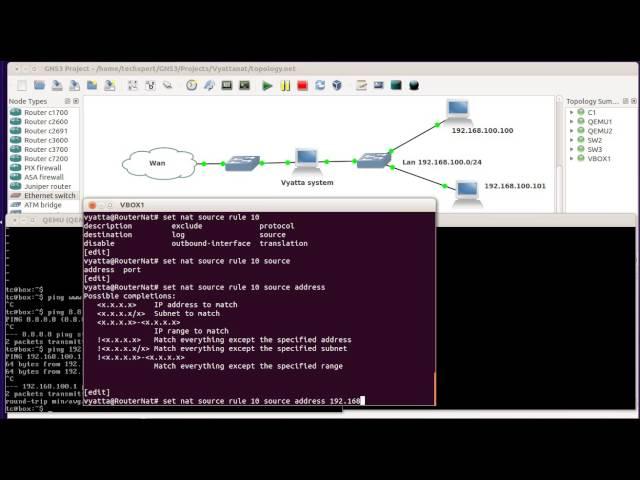 Basic Nat configuration on vyatta