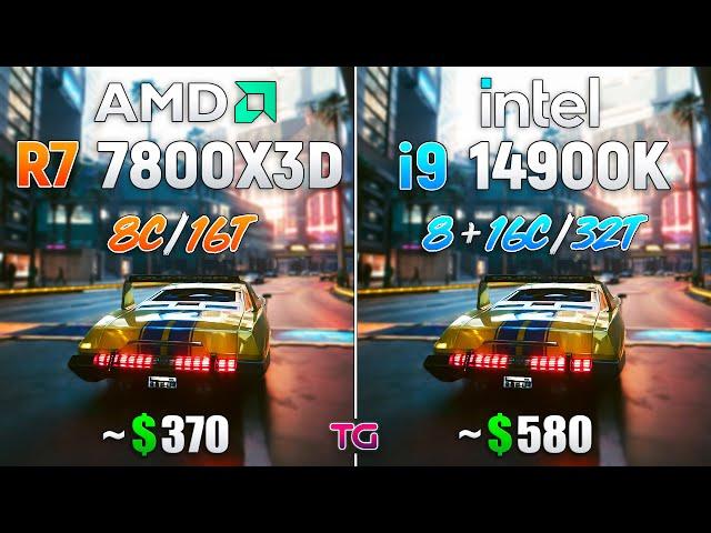 Ryzen 7 7800X3D vs Core i9 14900K - Test in 10 Games