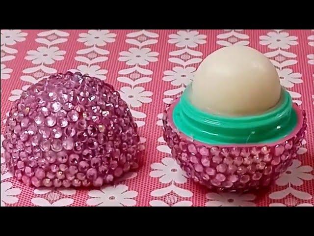 Bedazzling EOS Lip balm #bedazzled #smallchannel #bling #shorts #reels