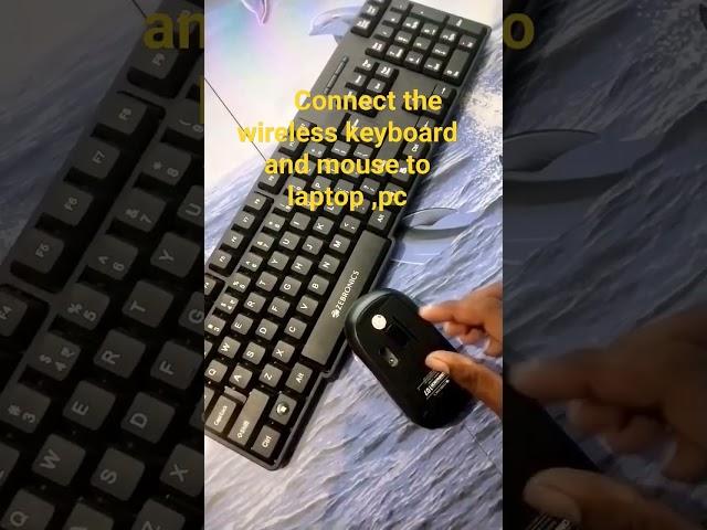 Wireless keyboard and mouse Connected to Pc️,LaptopHow to pair#wireless#keyboard #mouse#shortvideo