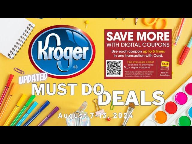 *MORE DEALS* Kroger UPDATED Must Do Deals for 8/7-8/13 | 10 for $10, BOGO, Weekly Digitals, & MORE