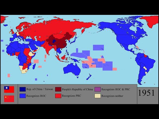 The Recognition of China vs Taiwan: Every Year