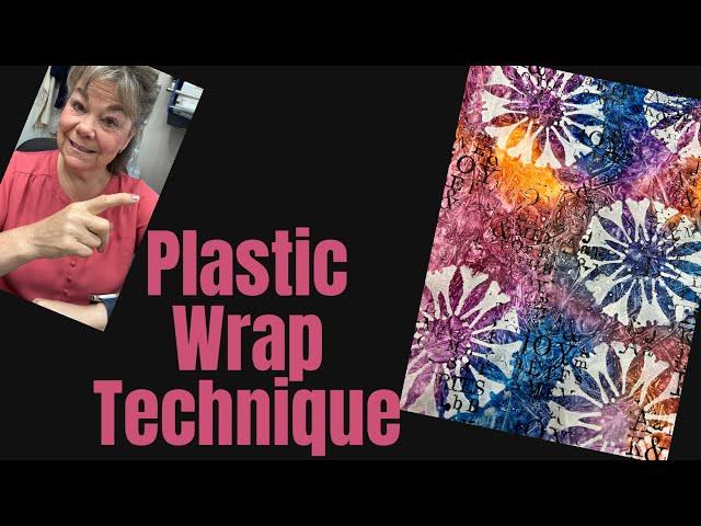 Art Journal Technique- PLASTIC WRAP #artjournal #mixedmedia