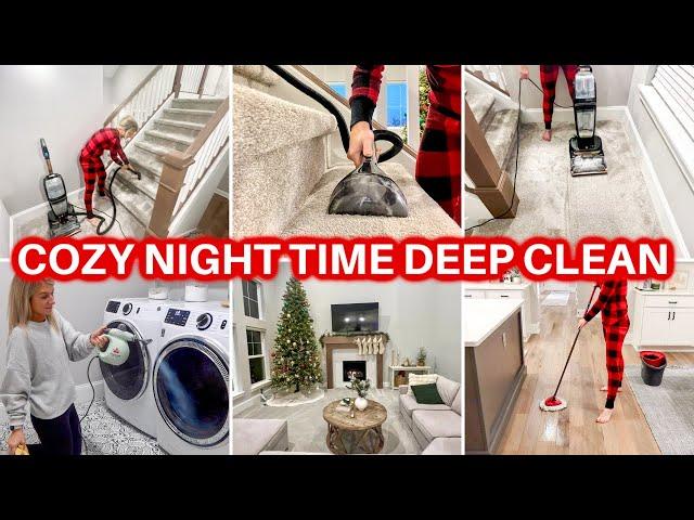  SATISFYING NIGHT TIME DEEP CLEAN WITH ME | AFTER DARK SPEED CLEANING MOTIVATION | CARPET CLEANING