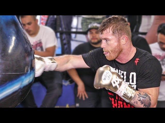 Canelo Álvarez SMASHES AQUA BAG! - Training for Sergey Kovalev Clash