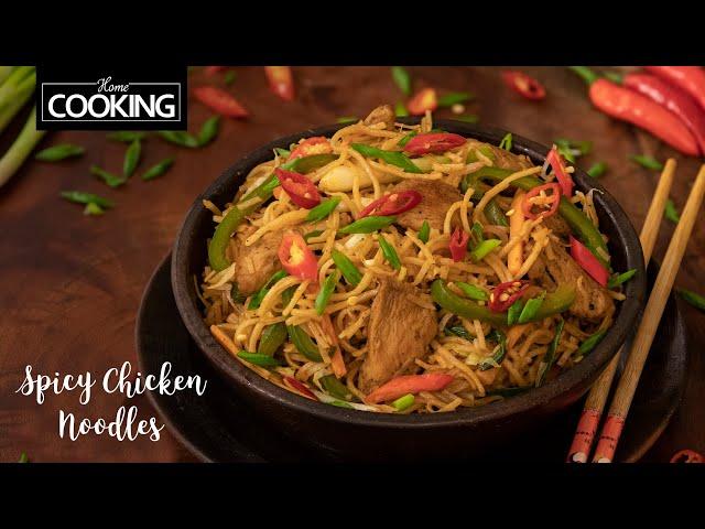 Spicy Chicken Noodles | Hakka Noodles Recipes | Street Food Recipes | Chicken Recipes