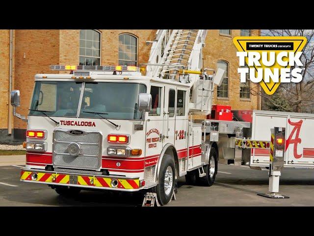 Fire Truck for Children | Truck Tunes for Kids | Twenty Trucks Channel | Hook and Ladder Truck