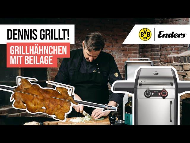 Grillhähnchen von BVB-Koch Dennis Rother auf dem ENDERS eFlow Pro Turbo 2