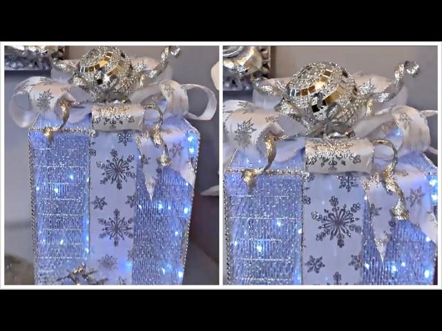 4 Dollar Tree Lighted CHRISTMAS GIFT Boxes DIY'S that DO NOT Look Cheap!