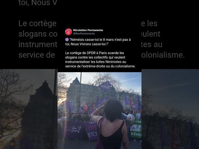 🟣 "Némésis casse-toi le 8 mars n'est pas à toi, Nous Vivrons casse-toi !"